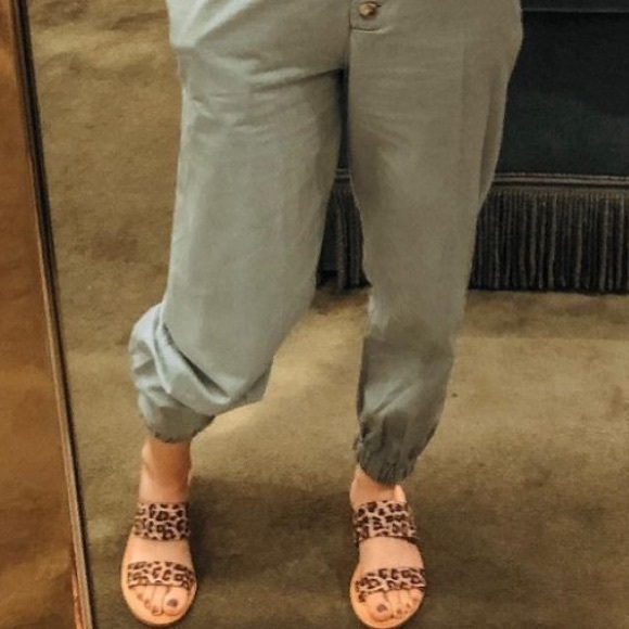 Double Band Leopard Print Sandals - Picture 8 of 8